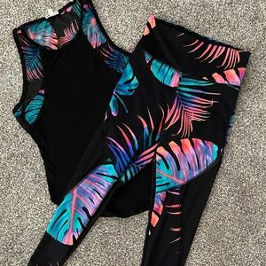 Pink tank top and leggings